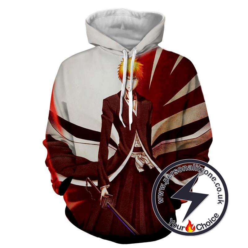 Ichigo Kurosaki Shinigami - Bleach 3D - Bleach Hoodies